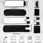 Shyyween 4 Pcs Thigh Wraps & Arm Trimmers Set Thigh and Arm Sweat Bands Slimmer Leg Wrap Compression for Weight Loss(Black and Sliver)
