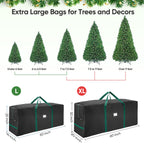 BALEINE 7.5 ft Christmas Tree Storage Bag, Heavy Duty 900D Oxford Fabric with Reinforced Handles and Dual Zippers Wide Opening, Extra Large Storage Container for Trees and Decorations (Black)