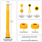 Gas Can Spout Replacement Extra Long, Our gas can nozzle is 11.2in long, (3 in longer than standard nozzles) Gas can nozzle (3 Pack-Yellow) for 1/2/5/10 gal oil cans. Replacement gas can spout
