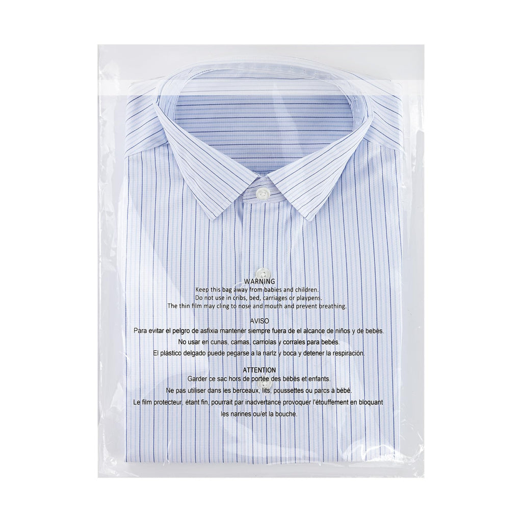 iMailer - 500 Count - 10" x 13" Clear Poly Bags with Suffocation Warning Bags for Prints, Photos, Documents, Clothing, T-Shirt - Resealable Adhesive