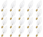 CYLYT 20-Pack E12 Candelabra Light Bulbs 60W, Dimmable Warm White 2700K Chandelier Light Bulbs for Ceiling Fan or Pendants, B10 Clear Candle Bulbs (Gold Base)