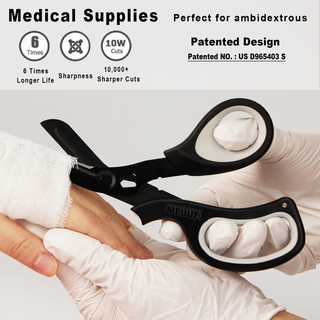 MEUUT Trauma Shears 2-Pack Medical Scissors Ambidextrous for Nurses EMT