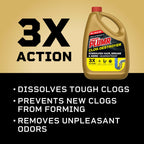 Liquid-Plumr Pro-Strength Full Clog Destroyer, Bathroom & Kitchen Sinks, Shower and Tub Drain, Safe for Pipes, Liquid Drain Cleaner, 80 Fluid Ounces