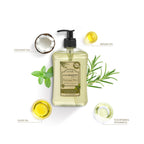 A LA MAISON Rosemary Mint French Liquid Hand Soap - Natural Hand Wash Made with Essential Oils - Biodegradable, Plant-Based, Vegan, Cruelty-Free, Alcohol & Paraben Free (16.9 oz, 3 Pack)