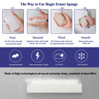 Magic Sponge Eraser, 50 Pack Melamine Sponge Sheets Foam in Bulk, All-Purpose Large Kitchen Dish Cleaning Pads, White Nano Scrub Non-Scratch Cleaner for Household, Bathroom, Wall