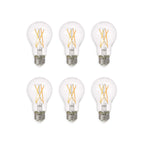 Ledvance Sylvania Led Truwave Natural Series Light Bulb, 60W Equivalent, Efficient 8W A19, Medium Base, Dimmable, 800 Lumens, 2700K, Soft White, Clear - 6 Pack (40806)