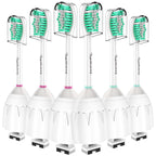 Toptheway Replacement Brush Heads Compatible with Sonicare E-Series Essence Xtreme Elite Advance and CleanCare Screw-On Toothbrush Handles 7022/66, 6 Pack