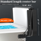 Hot Tub Cover Lifter - Heavy-Duty Spa Cover Lift Removal System, Adjustable Height & Width, Hot Tub Accessories Fits Most Hot Tubs Up to 96" Wide, Spa Lid Lifter Hydraulic Assist Removal System