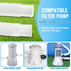 Pool Hoses for Above Ground Pools,1.25 x 59 Inch Pool Filter Hose,Compatible with Intex Filter Pump 607,637 With 8 Metal Clamps (4 Pack)(4)