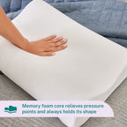 Sleep Innovations Memory Foam Contour Pillow, Standard Size, Head, Neck, and Shoulder Alignment, Side and Back Sleepers, Medium Support