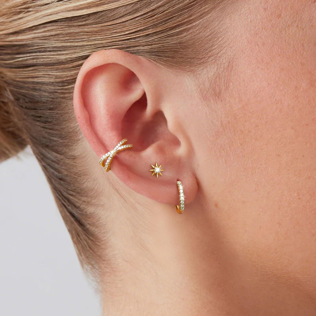 Sterling Silver Ear Cuffs Non Piercing Fake Conch Cuff Earrings for Women