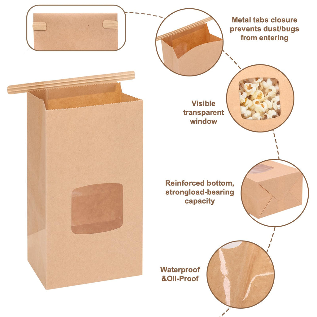 Moretoes 100pcs Small Bakery Cookie Bags with Seal,3.5x2.2x6.7In Treat Bags
