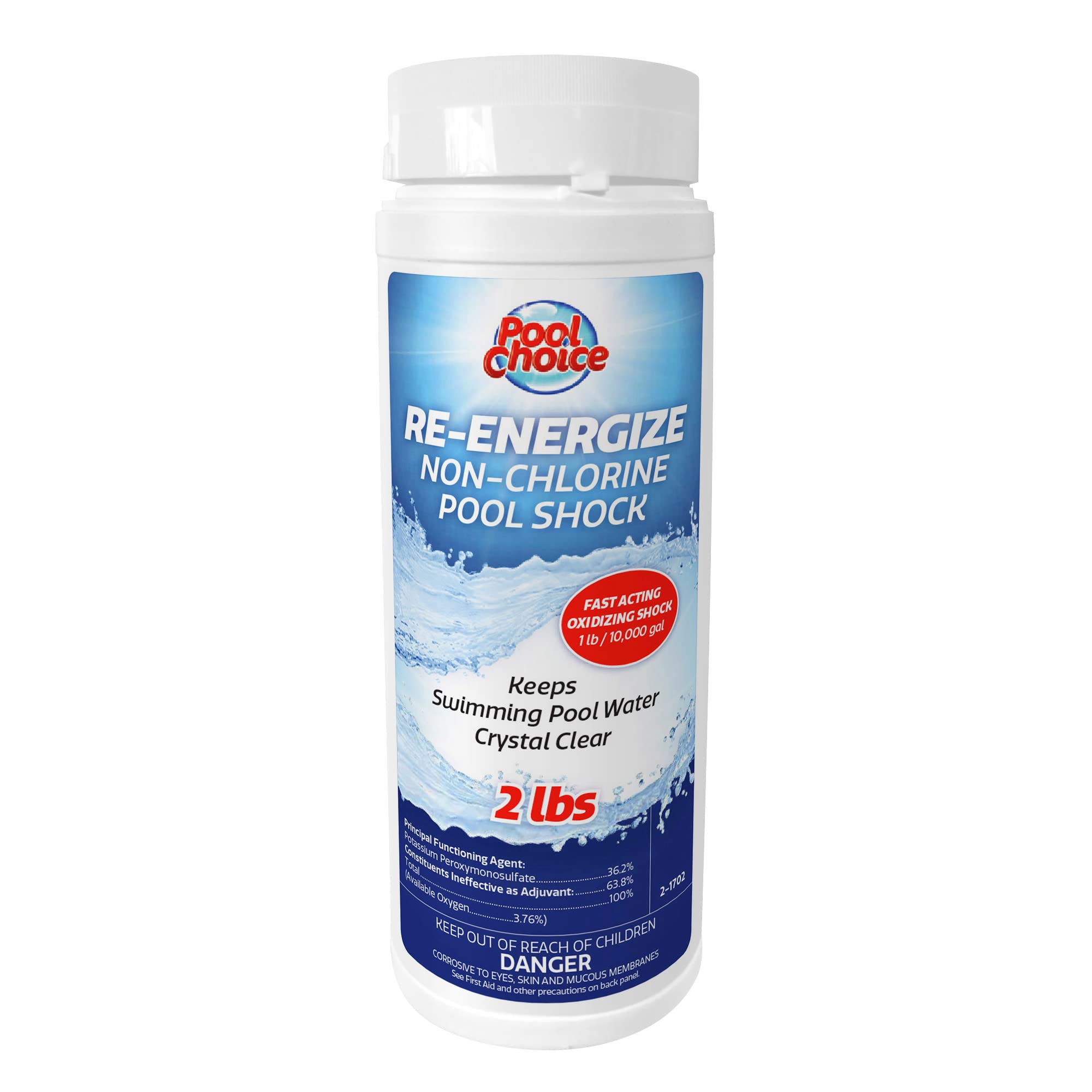 SpaChoice 2-Pounds Premium Re-Energize, Non Chlorine Pool Shock, Made in USA