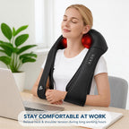 Neck Massager for Pain Relief Deep Tissue with Heat - Shiatsu Back and Shoulder Massage, Mothers Day Gifts for Mom Wife Women Her, Dad Men Him, Christmas, Fathers Day, Plug-in Use for Home Office Car