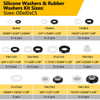 NBRINGO 258 PCS Faucet Washers Assorted Kit - 32 Sizes Plumbing Hose Bib Washer Repair Kit for Spigot Repair, Sink, Valve Stem, Hose Nozzle, Outdoor Faucet - Leak Repair