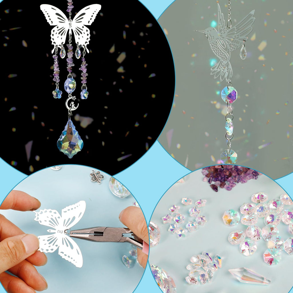 DIY Suncatchers Kit, 400pcs Sun Catchers Supplies Art and Crafts for Adults