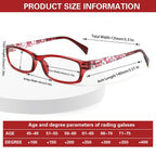 Kerecsen Computer Reading Glasses for Women Blue Light Blocking Glasses for Reading Fashion Pattern Print Eyeglasses for Womens(Mix Color -7, 1.50)
