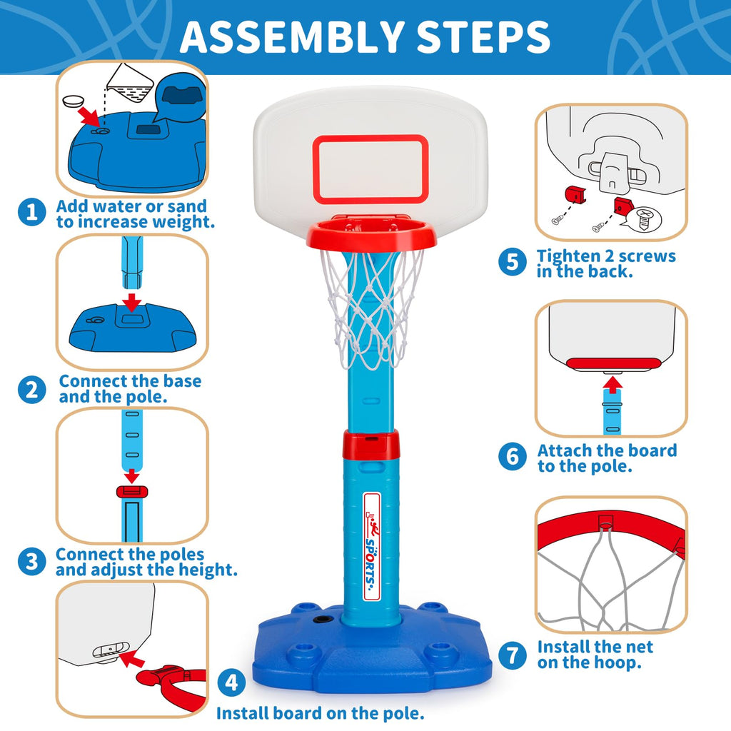 Toddler Basketball Hoop, Kids Toys Basketball Hoops for Indoor Outdoor Play