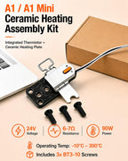 Bamboo lab Upgraded Hotend Heating Assembly for Bambu Lab A1 & A1 Mini, Replacement Hot End Kit with Heating Block for 3D Printer