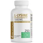 Bronson L-Lysine Extra Strength 1000 MG per Tablet High Potency, Immune Support & Supports Collagen Synthesis, Non-GMO, 250 Vegetarian Tablets