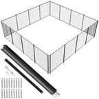 VEVOR Pool Fence, 4 x 48 FT Pool Fences for Inground Pools, Removable Pool Fencing, Easy DIY Installation Swimming Pool Fence, 340gms Teslin PVC Pool Fence Mesh Protects Kids and Pets