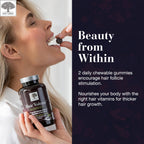 NEW NORDIC Hair Volume Gummies, 2500 mcg Biotin, Daily Hair Vitamins Supplement to Support Hair Skin & Nails, Vegan, 60 Count (Pack of 3)