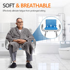 AnyForce Shower Seat Cushion-Non-Slip 4D Mesh Shower Chair Mat with Backrest Cushion for Elderly,Senior,Handicap,Disabled (Blue, Standard)
