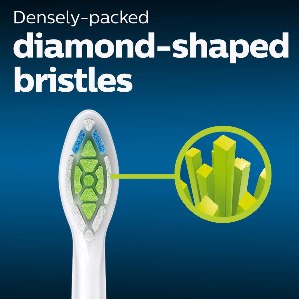 Philips Sonicare W DiamondClean - Genuine Replacement Electric Toothbrush Heads, White, 2 Pack, HX6062/77