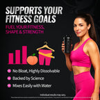 Bold Buns Creatine for Women – Supplement with Collagen & BCAA – Supports Muscle Development, Post-Workout Recovery, Skin Elasticity, Healthy Hair & Nail (30 Servings, Pink Lemonade)