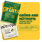 Nutrops Lions Mane Mushroom Gummies for adults, Functional Nootropics, Herbal Brain Supplement for Energy, Brain Health, Cognitive, Memory & Focus, Reishi, Chaga, Cordyceps, Coriolus, 28 daily Packs