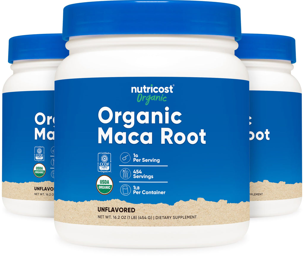Nutricost Organic Maca Root Powder (1LB Each) (3 Pack)