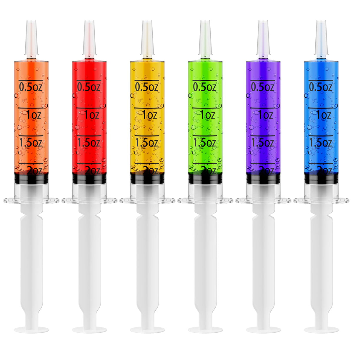 JOLLY CHEF 60 Pack Jelly Shot Syringes with Lids 2 oz Containers