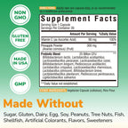 Vitalibre Pineapple + Probiotic, 300 mg, 25 Billion CFUs, 13 Strains, Natural Vitamin C, Powerful Antioxidants, for Immunity, Vaginal, Gut Health, 30 Vegan Capsules, Non GMO