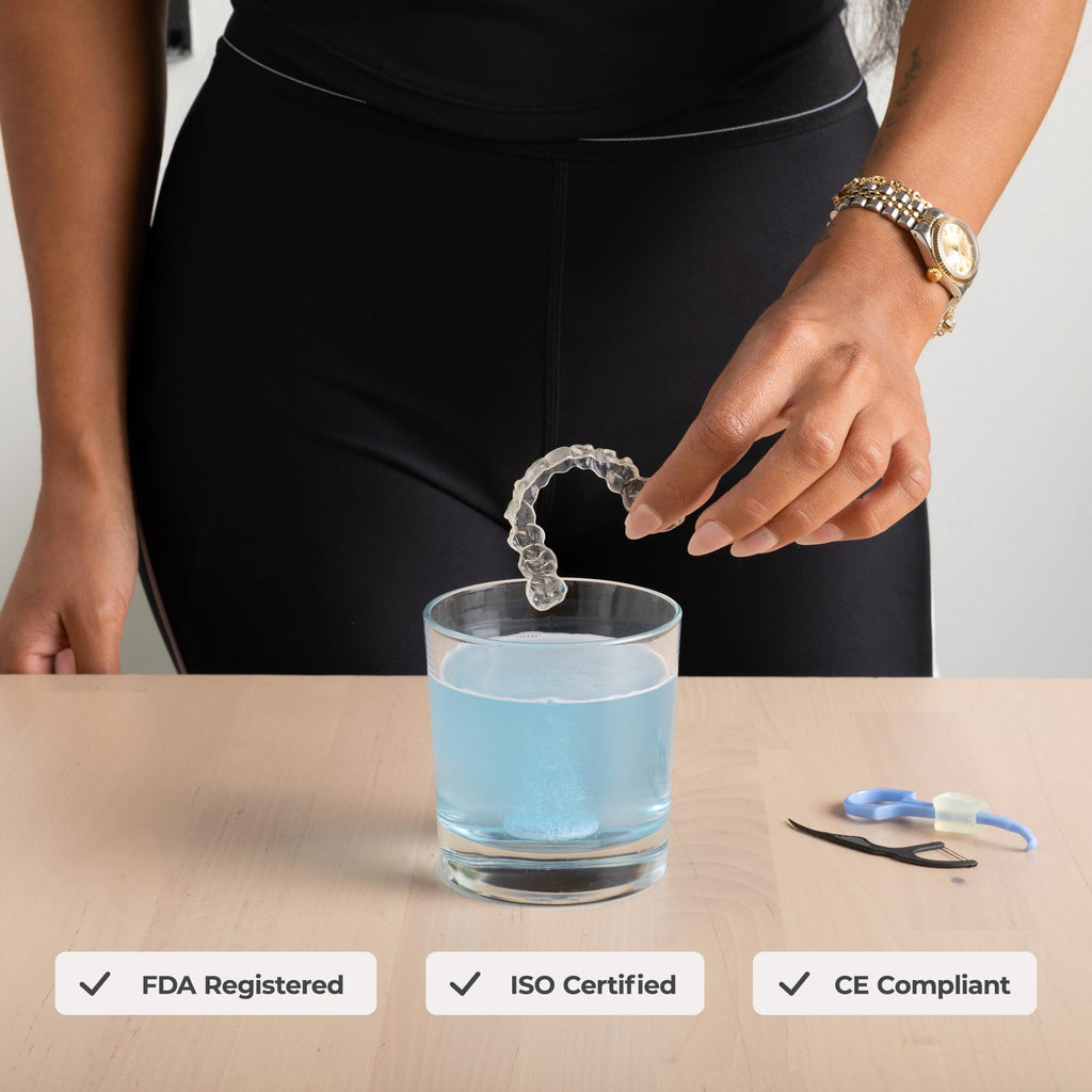 PUL Retainer Cleaner Tablets - Aligner Cleaner for Invisalign and Clear Aligners, Daily Retainer Cleaning Tablets and Denture Cleaner Tablets - Removes Odor, Stains and Plaque - 96 Day Supply