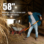 VNIMTI Pitch Fork for Gardening, 5 Tine Pitchfork Heavy Duty with Fiberglass Handle, 58 Inches