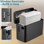 Multifold Paper Towel Dispenser Countertop, Heavy Duty Wide-Design, 300-Sheet Large Capacity Black Paper Towel Holder, Compatible with Tork, AmazonCommercial, Kleenex, Scott, Pacific Multifold Towels