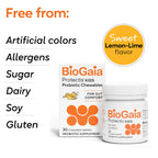 BioGaia Protectis Chewable Tablets for Toddlers, Kids, and Teens Occasional Stomach Pain, Constipation, Diarrhea, and Regularity, 30 Tablets, 2 Pack