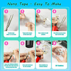 Nano Tape Bubble Kit, Nano Double Sided Adhesive Tape Bubbles, 4Pcs Nano Tape Toys Kit for Boys and Girls Party Favors and Kids Craft Fidget Toys Set