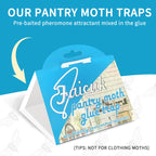 Faicuk Pantry Moth Traps with Pheromone Attractant for Home, Kitchen, and Storeroom Odorless, Insecticide-Free and Non-Toxic (8 Pack)