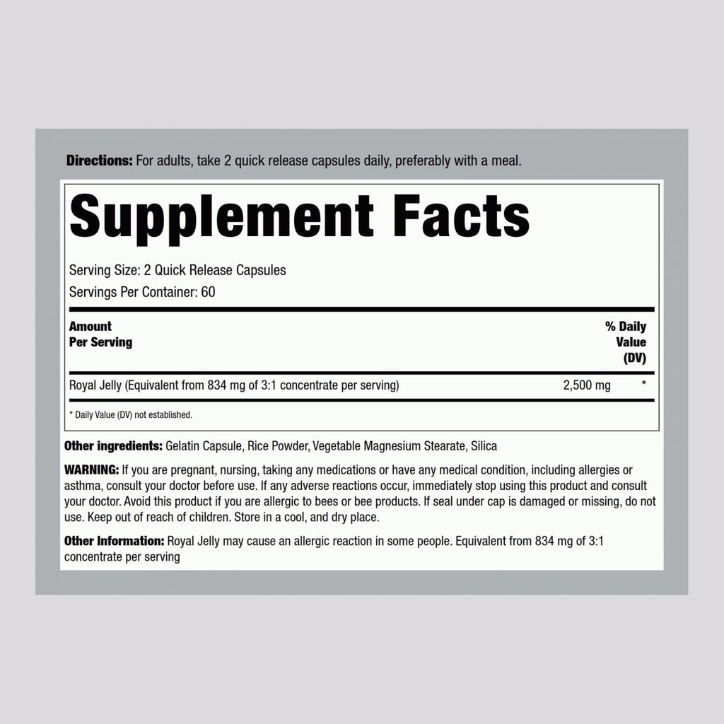 Piping Rock Royal Jelly Capsules | 120 Count