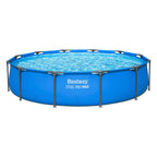 Bestway Steel Pro MAX 12’ x 30" Above Ground Pool, Round Metal Frame Outdoor Swimming Pool for Backyard, Blue, Pool ONLY