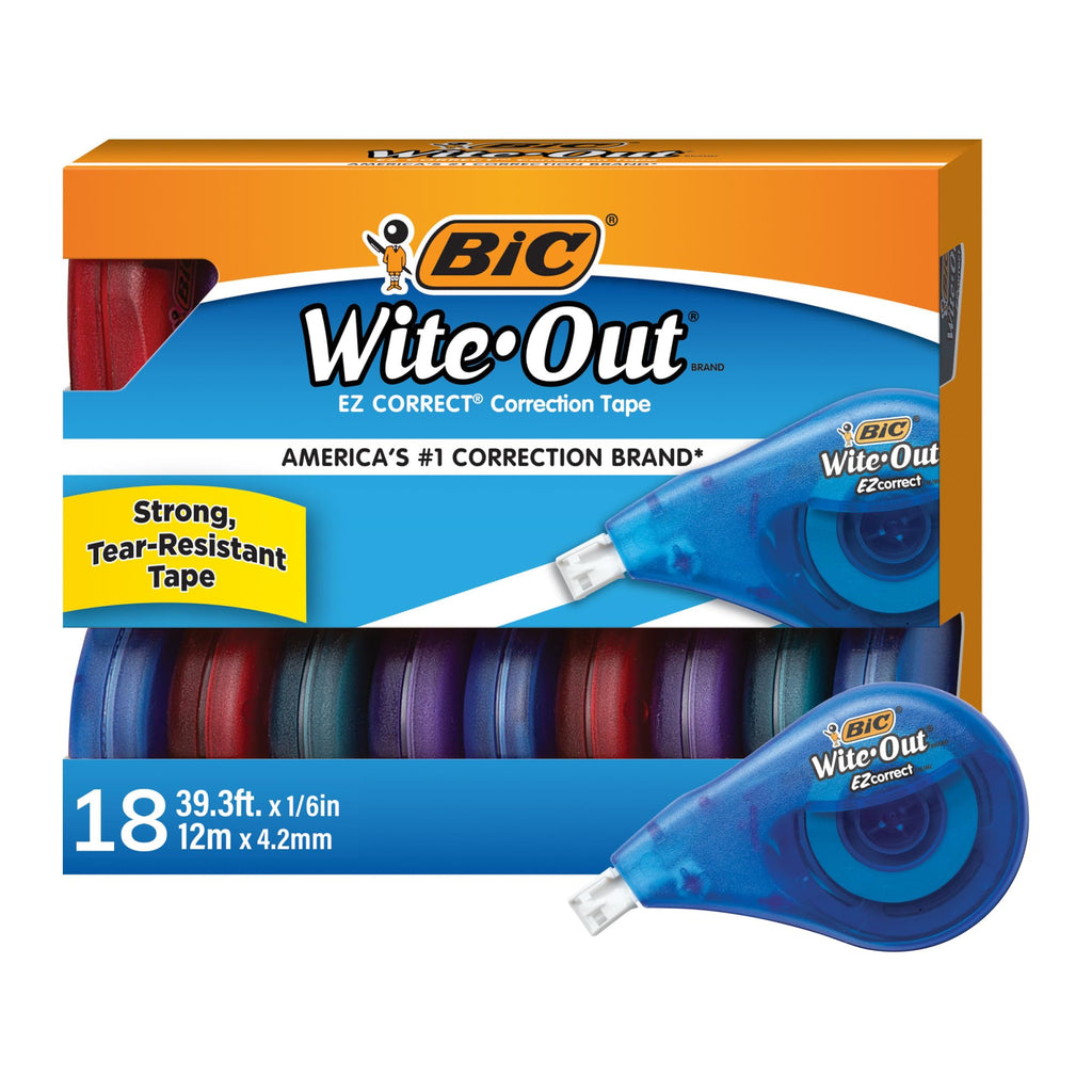 BIC Wite-Out EZ Correct Correction Tape, 18-Count