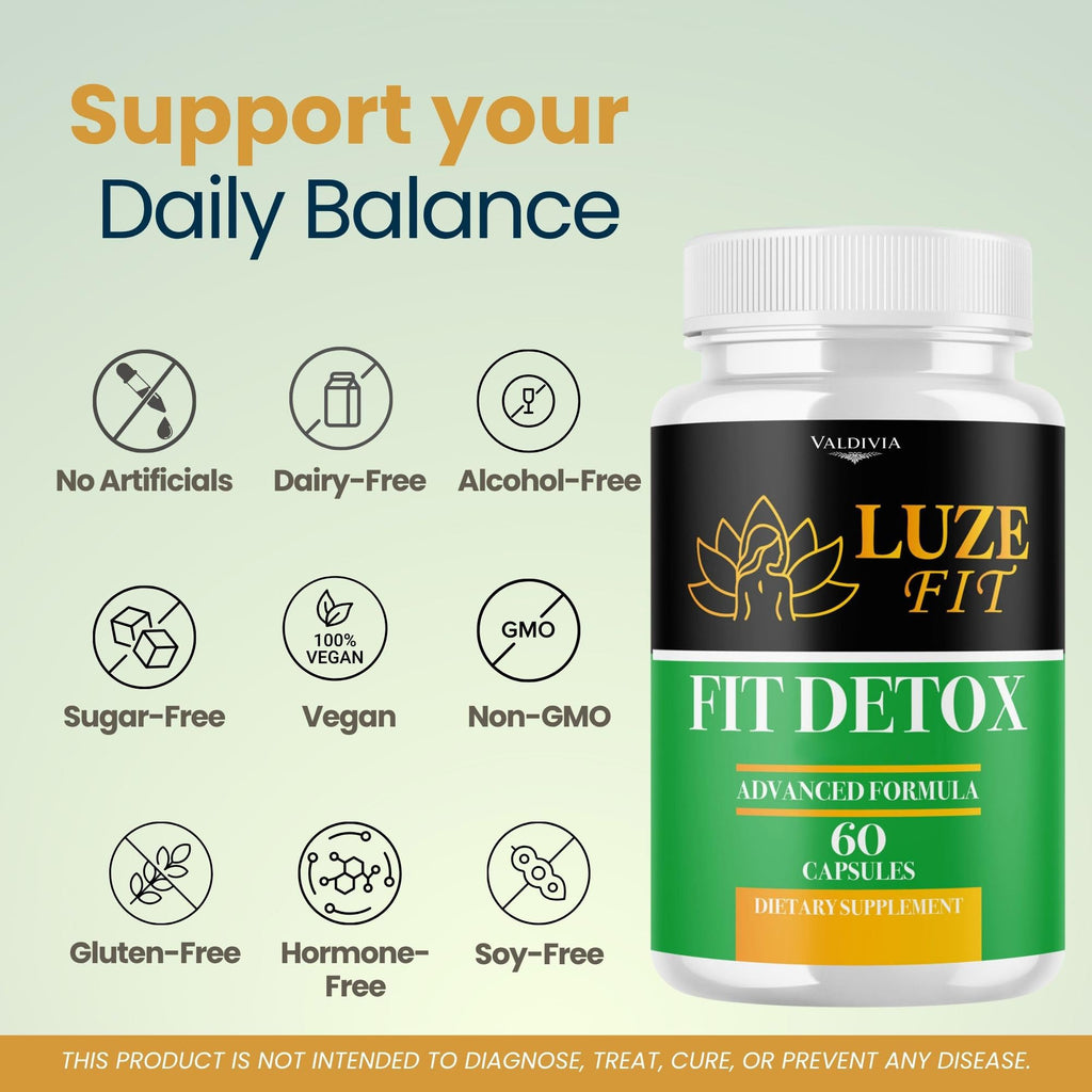 (3 Pack) Luze Fit Detox - Official LuzeFit Detox Premium Capsules Advanced Formula, LuzeFitDetox All Natural Support Capsulas Health Pastillas for Overall & Wellness, 180 Capsules for 3 Months