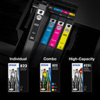 EPSON 822 DURABrite Ultra Ink Standard Capacity Black & Color Cartridge Combo Pack (T822120-BCS) Works with WorkForce Pro WF-3820,3823, 4820, 4830, 4833, 4834