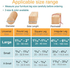 32 Pcs Chair Leg Floor Protectors - Silicone Felt Pads, Scratch-Proof & Noise-Free, Easy Smooth Moving, Large Size (Fits Round Chair Legs: 1-5/16" to 2" Diameter)