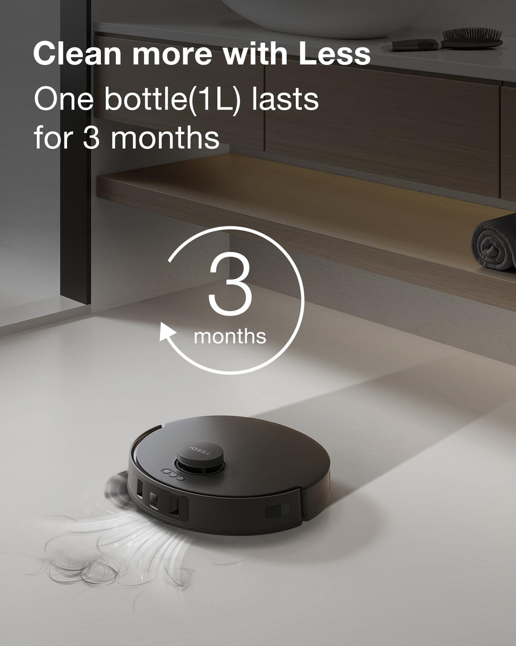 Yeedi Cleaning Solution (1L)*2 Compatible with S20/S16/S14/M14/M12/C12 Series Robotic Vacuum Cleane, Include Cleaning Solution (1L) (2pcs)