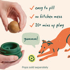 WOOF Pupsicle Interactive Dog Ball Toy for Dogs 25-75 lbs - Green