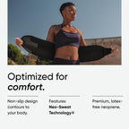 Sports Research Sweet Sweat Waist Trimmer (Core Series) - Premium Sweat Enhancing Fitness Band for Women & Men - Adjustable Fit �� Latex-Free Neoprene - Matte Black, Small