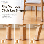 VIUME 32 Pcs Chair Leg Floor Protectors for Hardwood Floors Silicone Covers to Protect Wood Tile Floors Scratches Felt Pads Furniture Leg Caps Reduce Noise (Fit:1.3"-2")