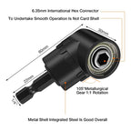 17pcs Flexible Drill Bit Extension, Include 3pcs Impact Socket Adapter 2pcs Hex Shank 105° Right Angle Drill Attachment 10 Short Screwdriver Bits Bendable Drill Bit Extension and 90° Angled Bits